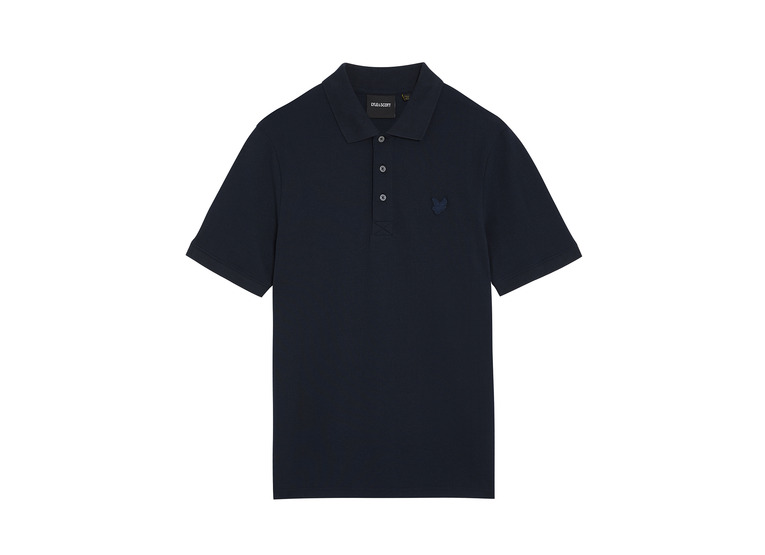 Lyle & Scott tonal eagle polo shirt dark navy heren